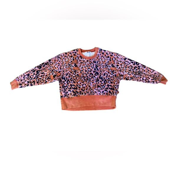 JoyLab French Terry Orange & Purple Acid Wash Crewneck Pullover Sweatshirt Sz M - Picture 4 of 16